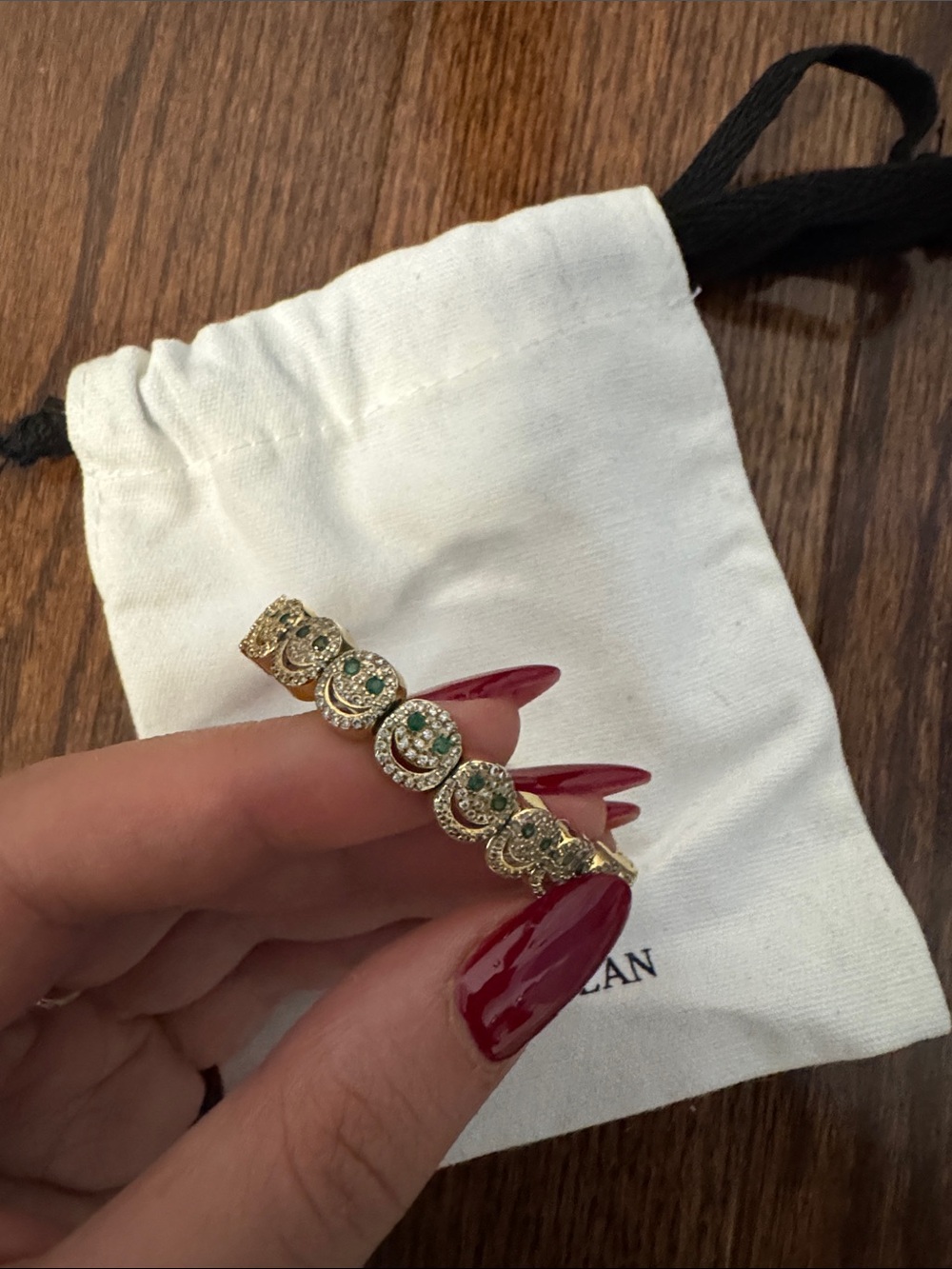Lisa Gozlan smiley face bracelet